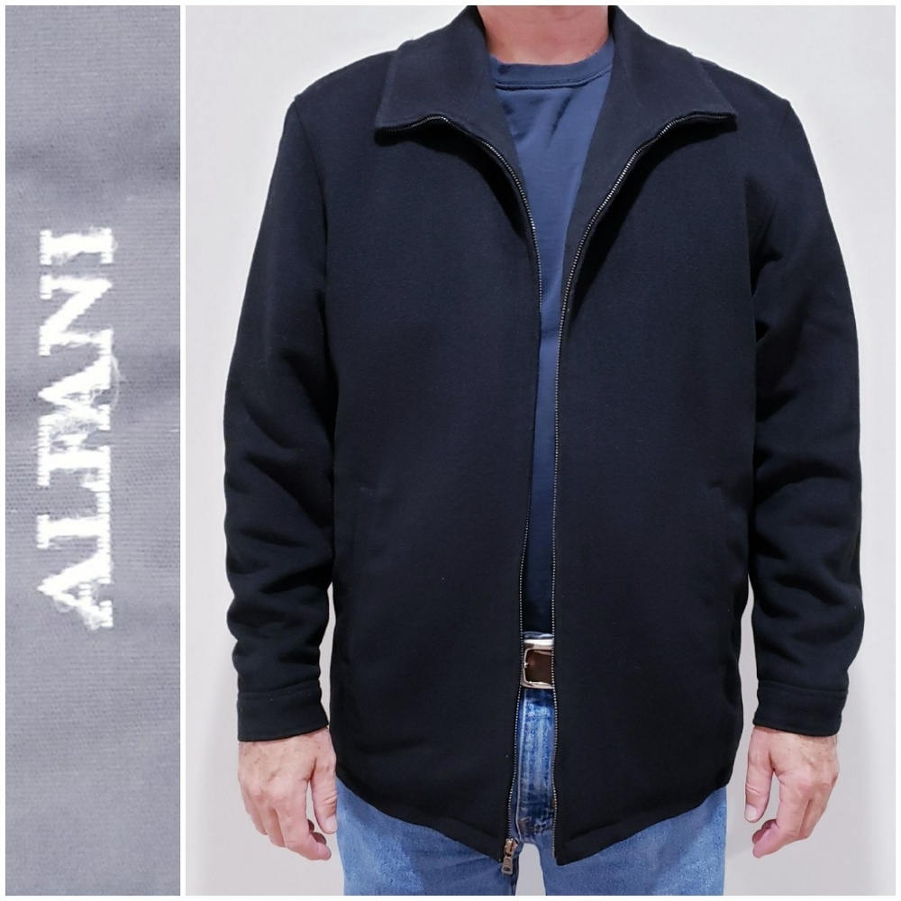 🤍ALFANI coat/jacket men's wool blend zip-up MEDIUM